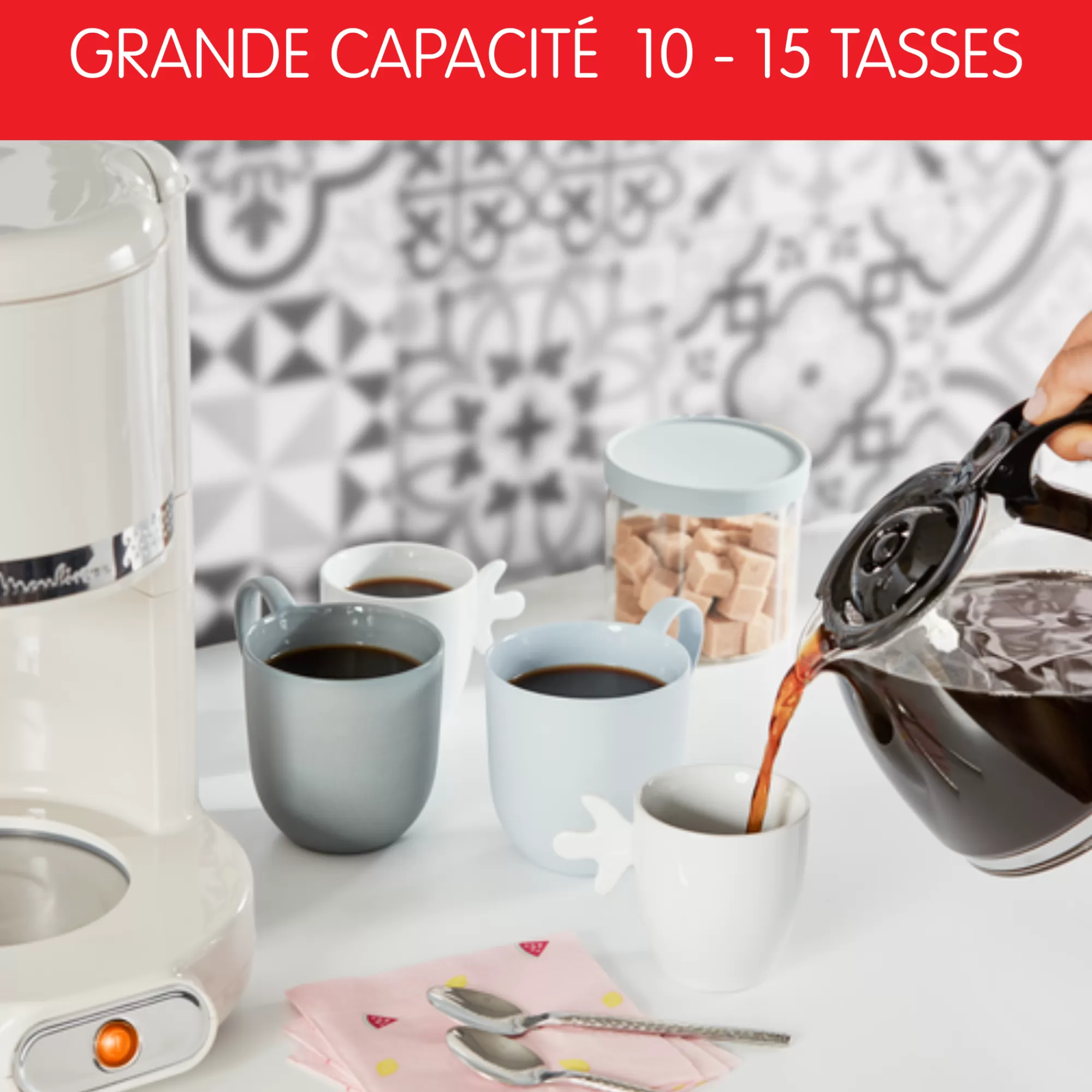 Moulinex Cafetière Filtre Soleil Ivoire, Design Vintage, Capacité 1,25L,- Cafetières | Sets Petit Déjeuner