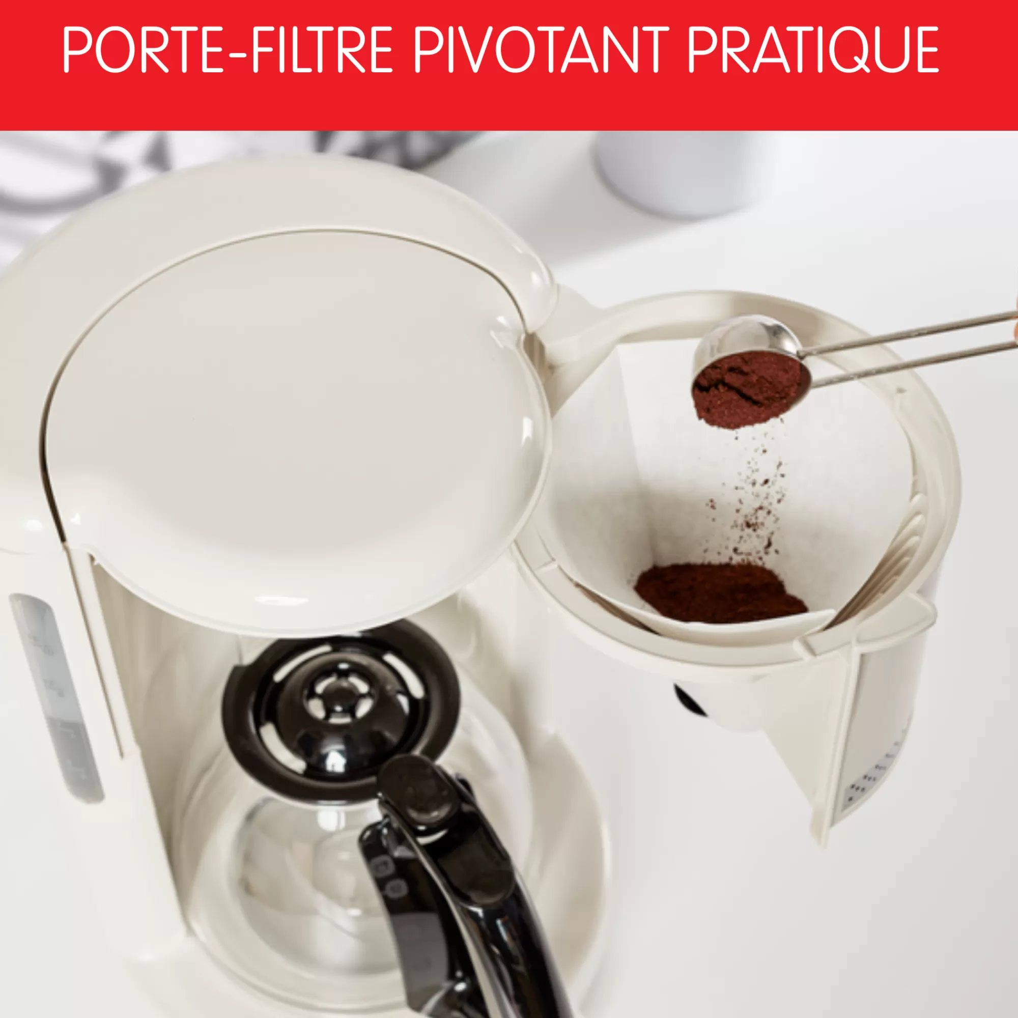 Moulinex Cafetière Filtre Soleil Ivoire, Design Vintage, Capacité 1,25L,- Cafetières | Sets Petit Déjeuner