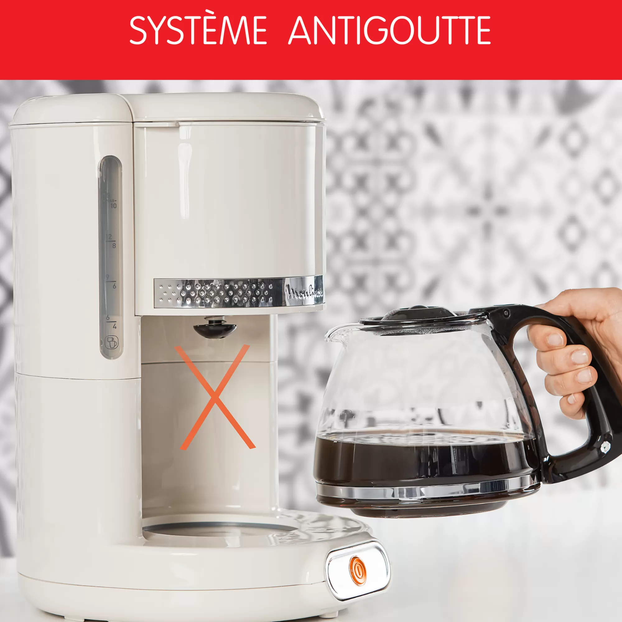 Moulinex Cafetière Filtre Soleil Ivoire, Design Vintage, Capacité 1,25L,- Cafetières | Sets Petit Déjeuner