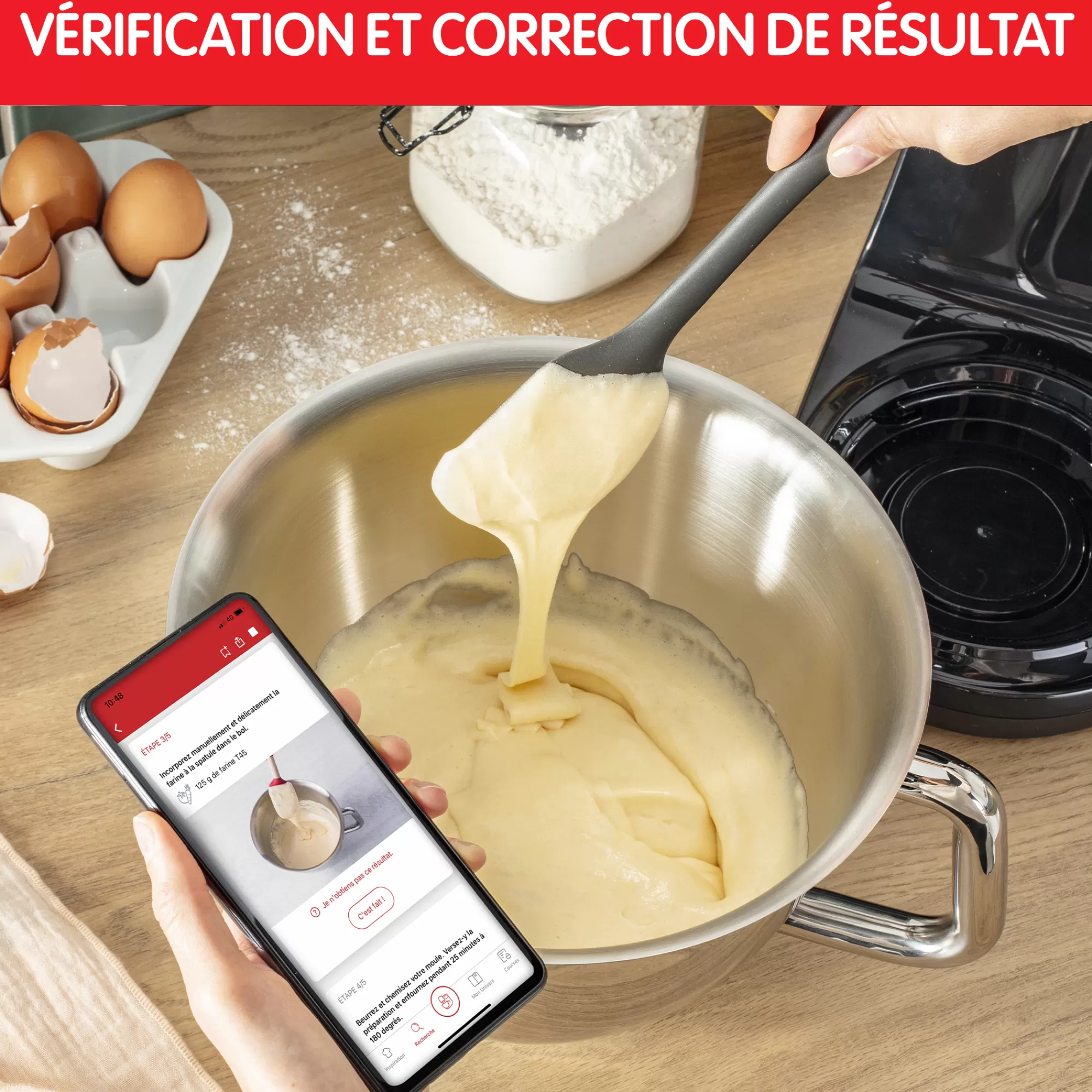 Moulinex Coach, Robot Pâtissier, 8 Programmes, Coaching Sur L'app Gratuite, Pinceau + Maryse- Robots Pâtissiers | Robots Pâtissiers