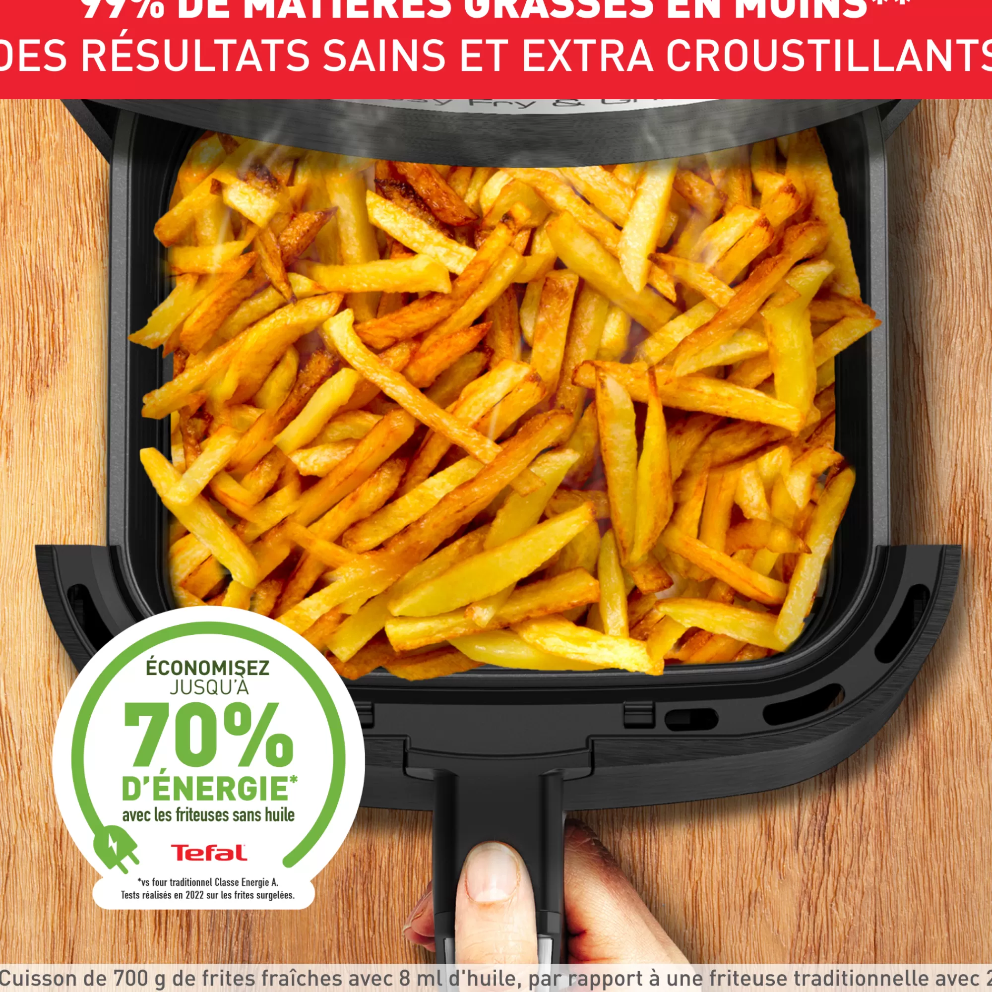 Moulinex Easy Fry & Grill, Friteuse Sans Huile 4,2L (6 Pers.), Air Fryer, Grill- Air Fryers - Friteuses Sans Huile