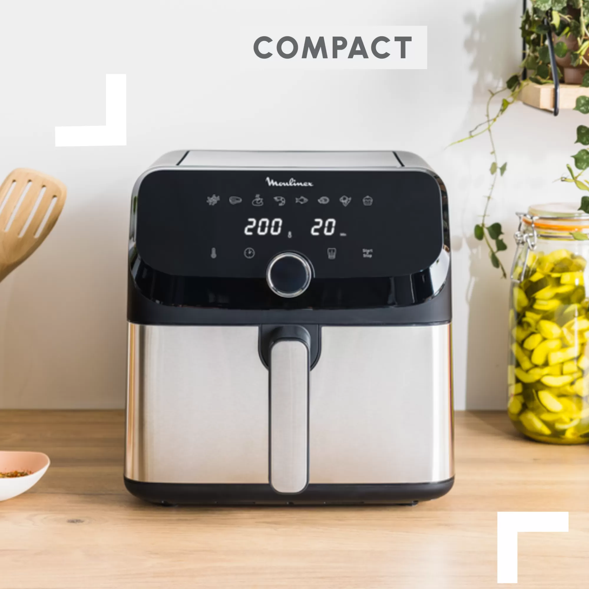 Moulinex Easy Fry Mega , Friteuse Sans Huile, Air Fryer Très Grande Capacité De 7.5L, 8programmes Prédéfinis- Air Fryers - Friteuses Sans Huile