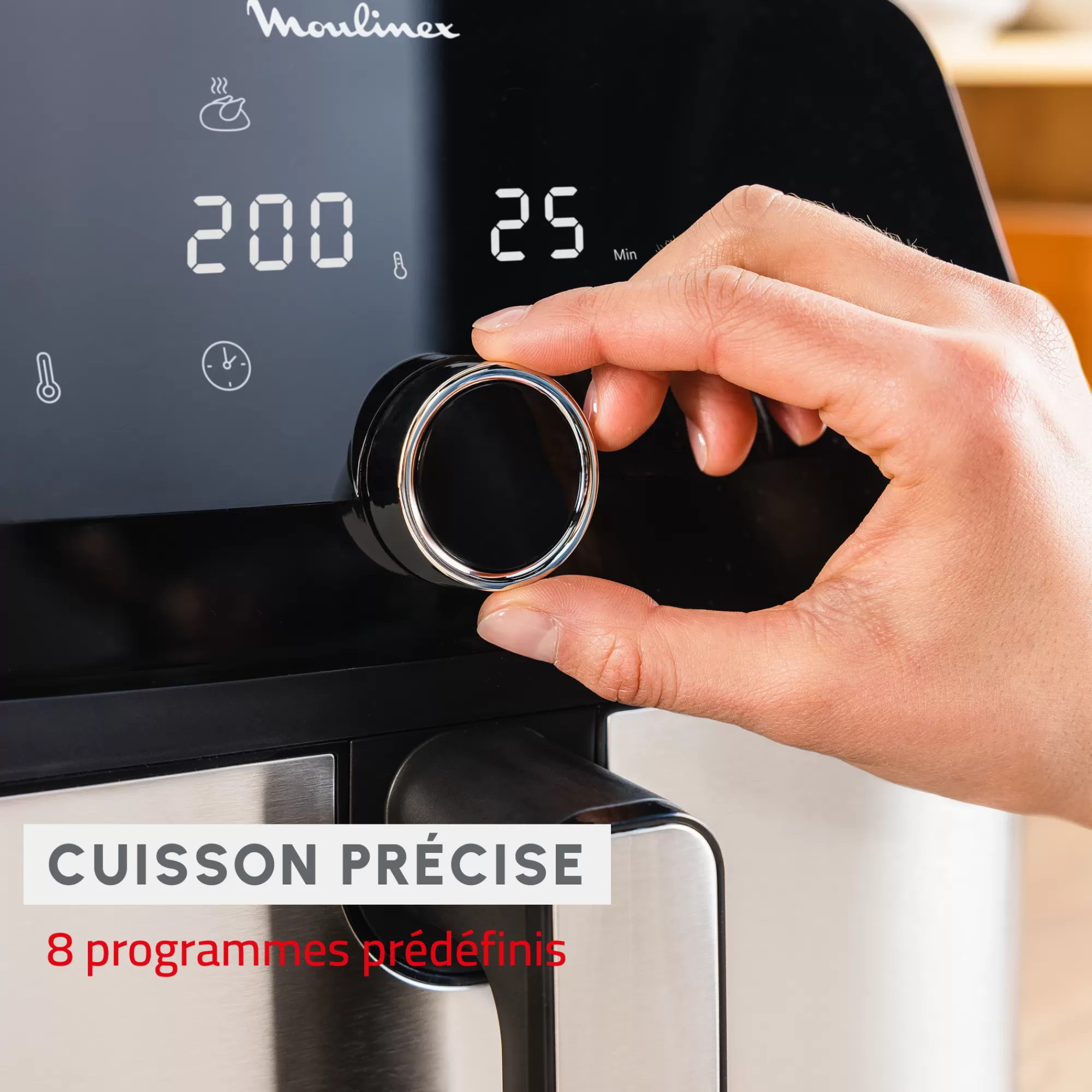 Moulinex Easy Fry Mega , Friteuse Sans Huile, Air Fryer Très Grande Capacité De 7.5L, 8programmes Prédéfinis- Air Fryers - Friteuses Sans Huile
