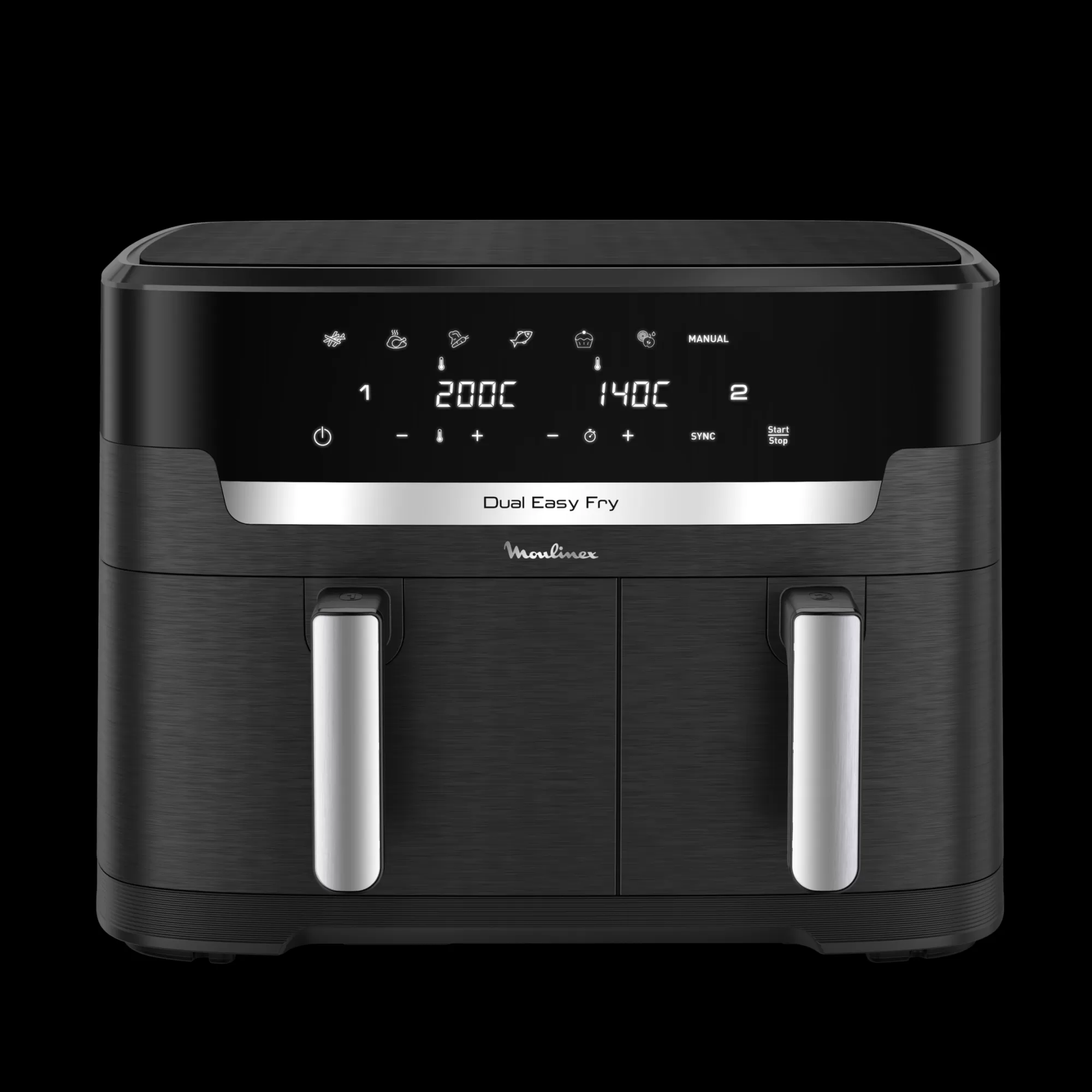 Moulinex Friteuse à Air Dual Easy Fry XXL, Cuisson Synchronisée, Capacité De 11L,6 à 10 Personnes- Air Fryers - Friteuses Sans Huile