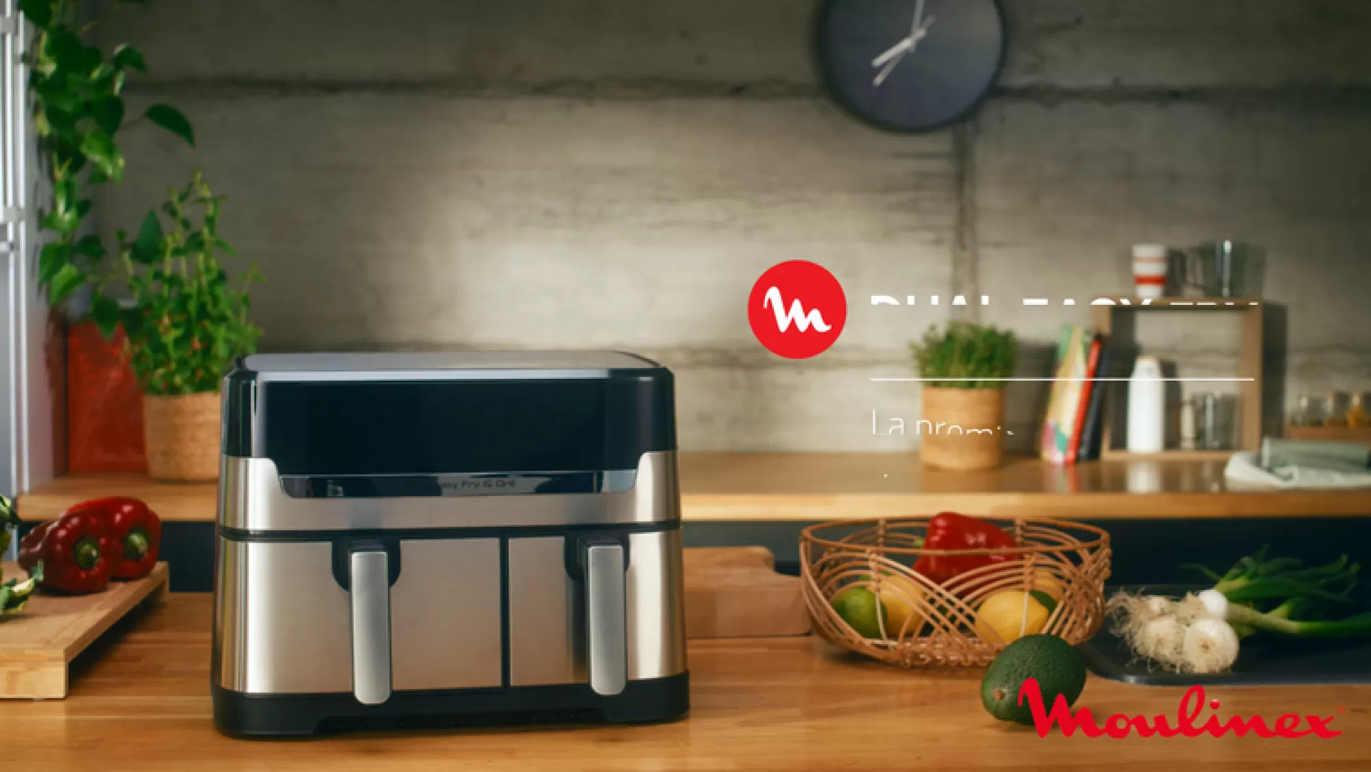 Moulinex FRITEUSE A AIR DUAL EASY FRY & GRILL 8,3 L En Acier Inoxydable- Air Fryers - Friteuses Sans Huile