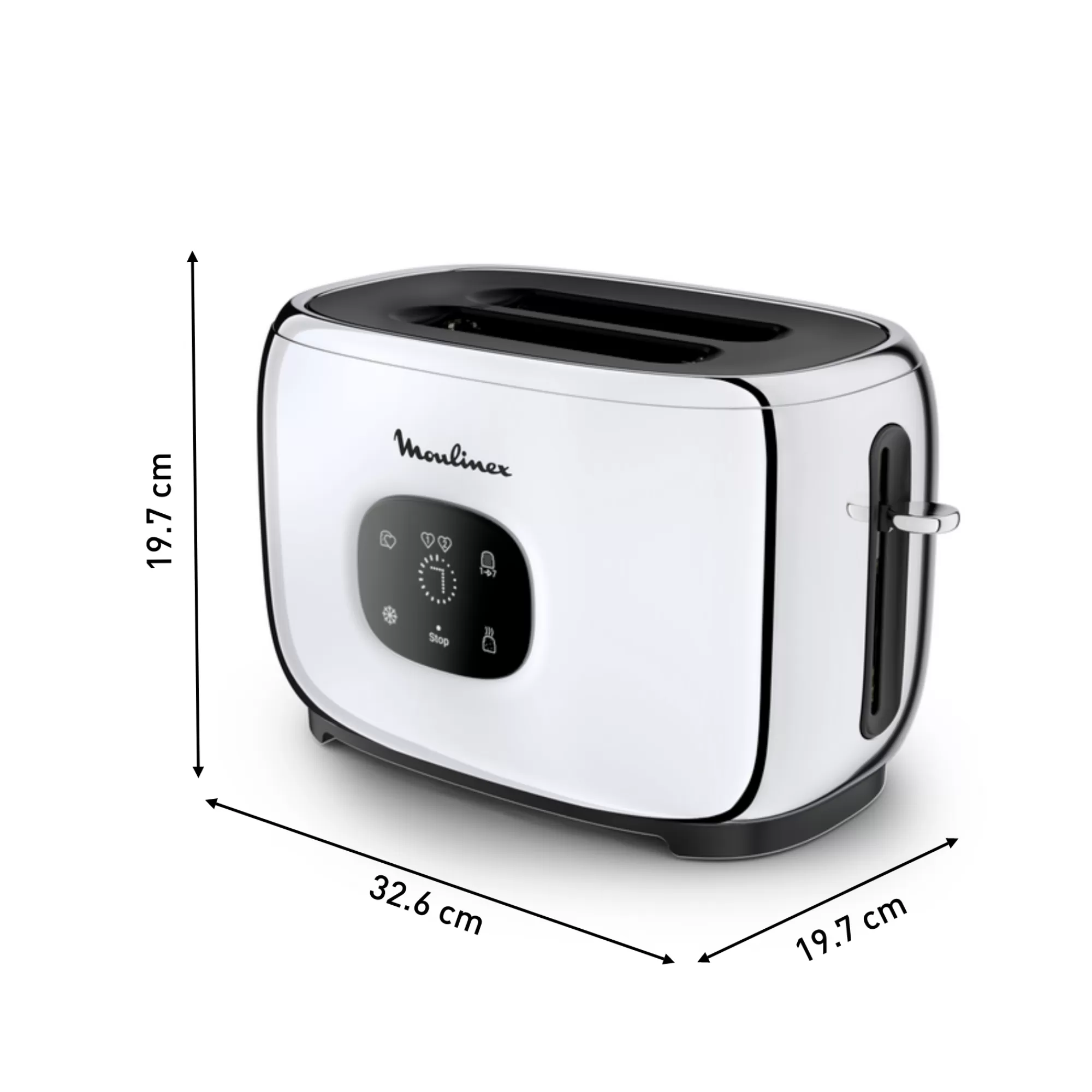 Moulinex Grille Pain Inox 2 Fentes Majestuo écran Tactile Digital- Sets Petit Déjeuner | Grilles Pain
