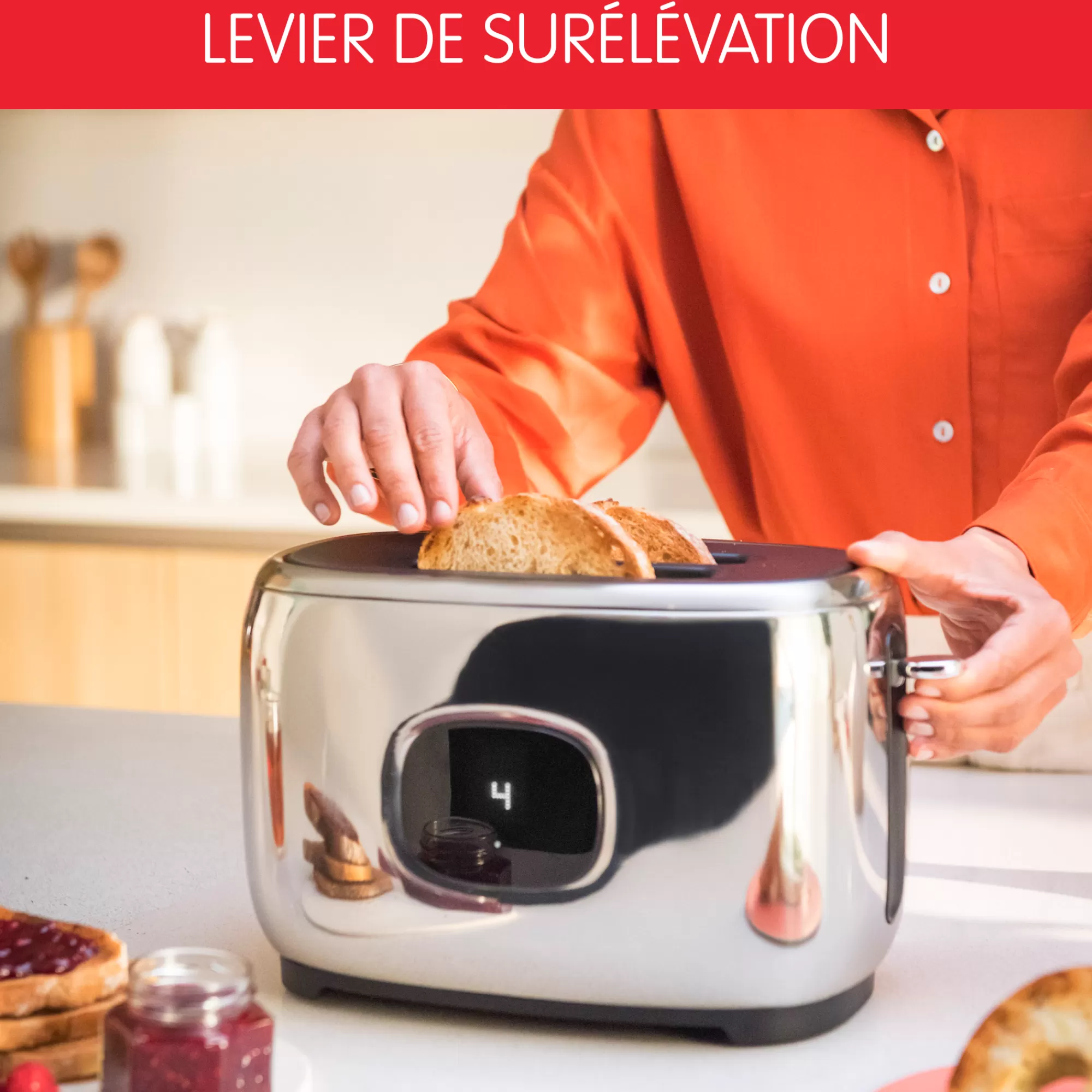Moulinex Grille Pain Inox 2 Fentes Majestuo écran Tactile Digital- Sets Petit Déjeuner | Grilles Pain
