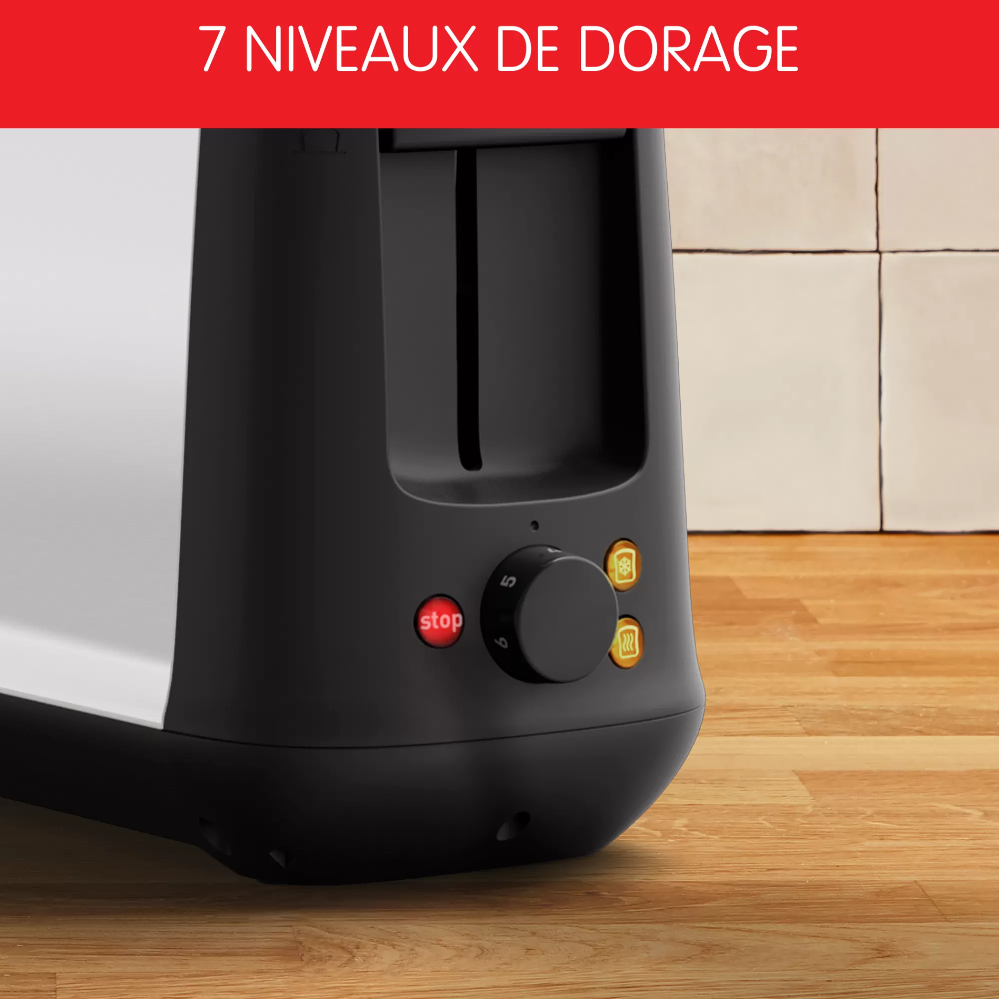 Moulinex Grille Pain Subito Inox, 1 Longue Fente Longue 25cm, 7niveaux De Dorage- Grilles Pain