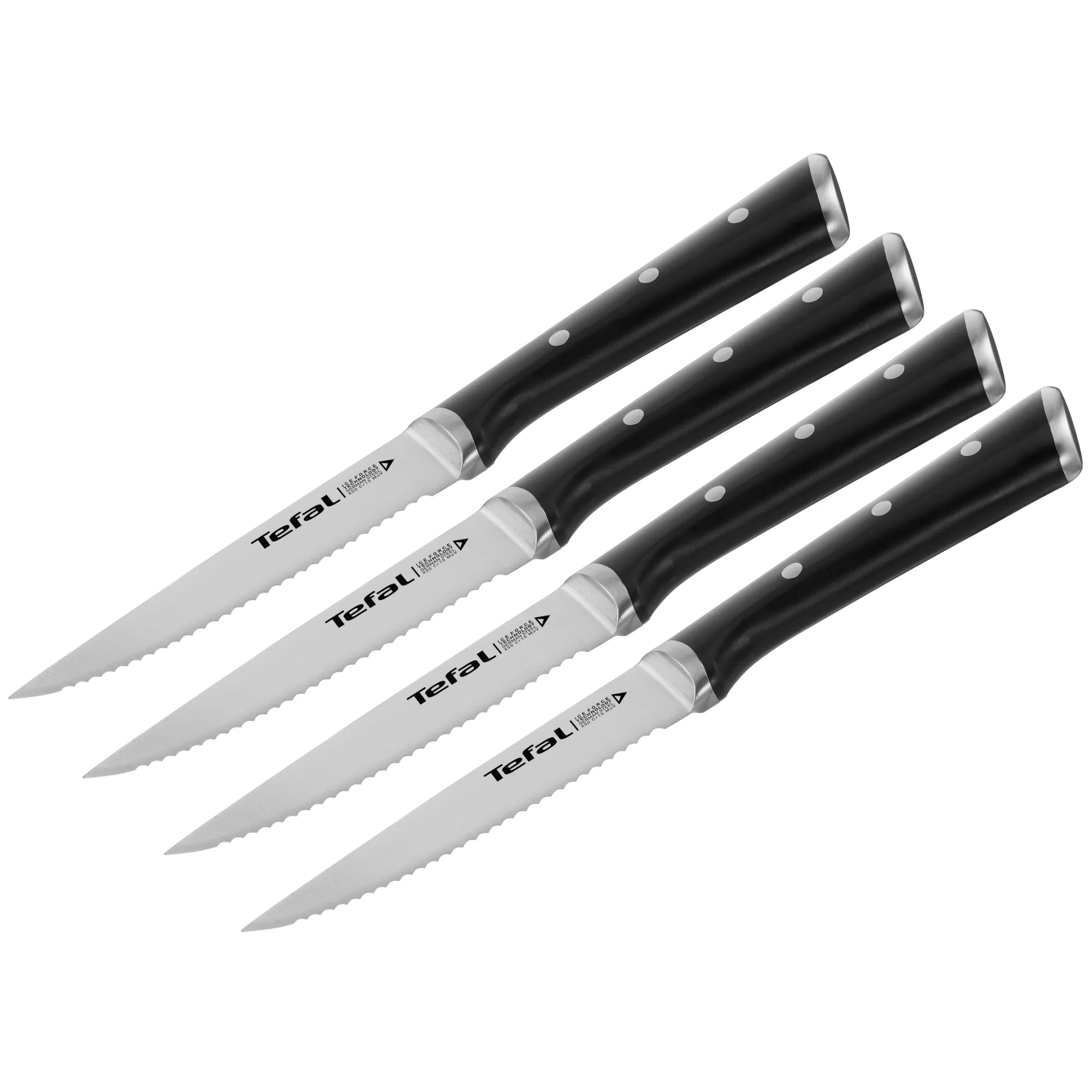Moulinex Ingenio Ice Force Set 4 Couteaux A Steak Inox- Ustensiles De Cuisine