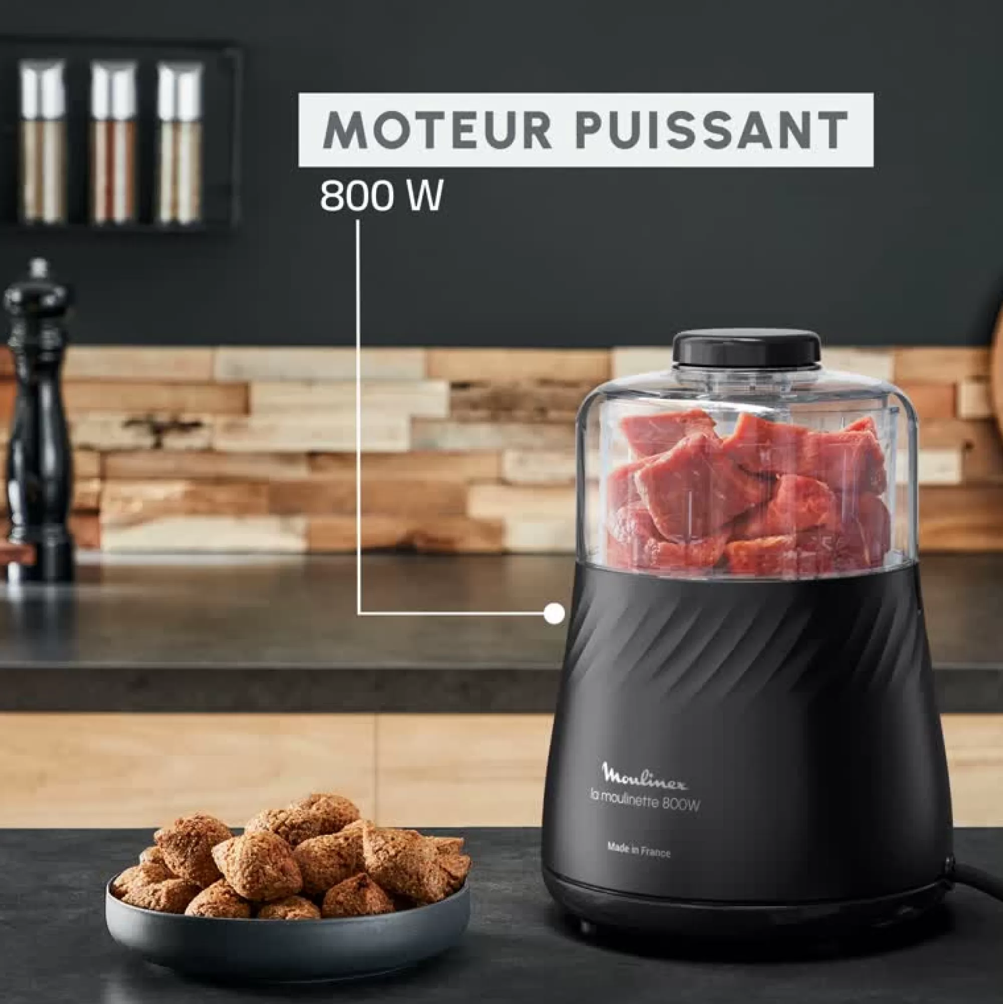Moulinex La Moulinette Eco Respect, Hachoir, 800 W, Fabriquée En France- Hachoirs & Râpes À Légumes