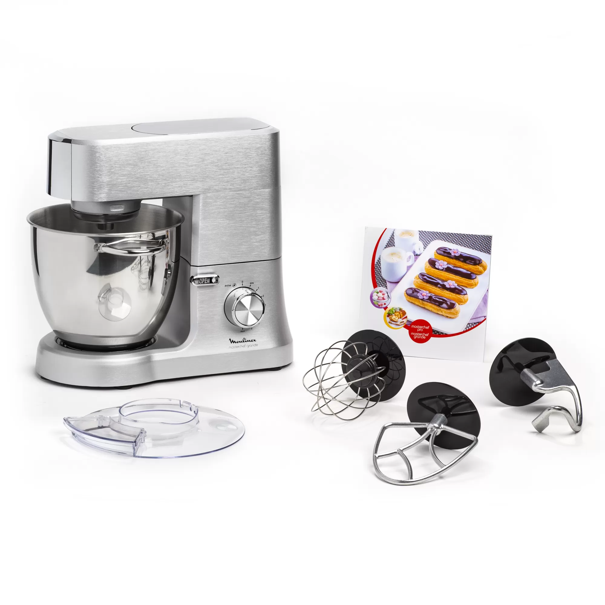 Moulinex Masterchef Grande, Robot Pâtissier, 1500W, 6,7L, Pétrin, Batteur, Fouet + Livre Recettes- Robots Pâtissiers | Robots Pâtissiers