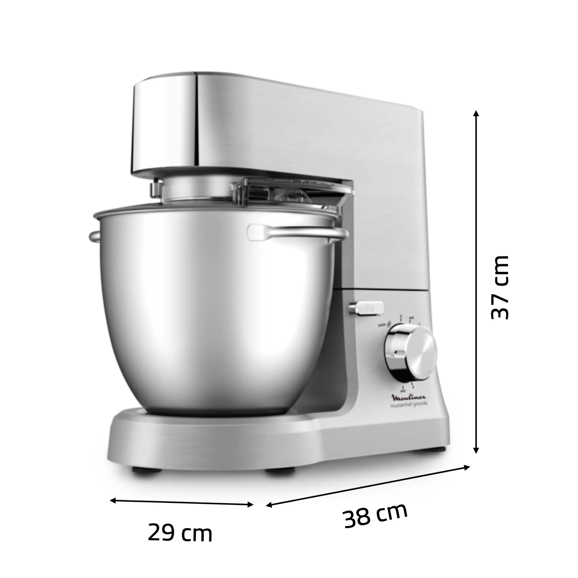 Moulinex Masterchef Grande, Robot Pâtissier, 1500W, 6,7L, Pétrin, Batteur, Fouet + Livre Recettes- Robots Pâtissiers | Robots Pâtissiers