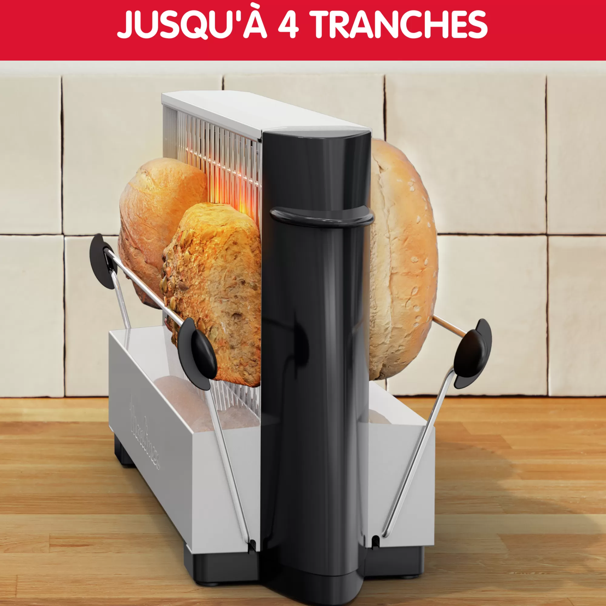 Moulinex Vintage Inox 1 Longue Fente- Sets Petit Déjeuner | Grilles Pain